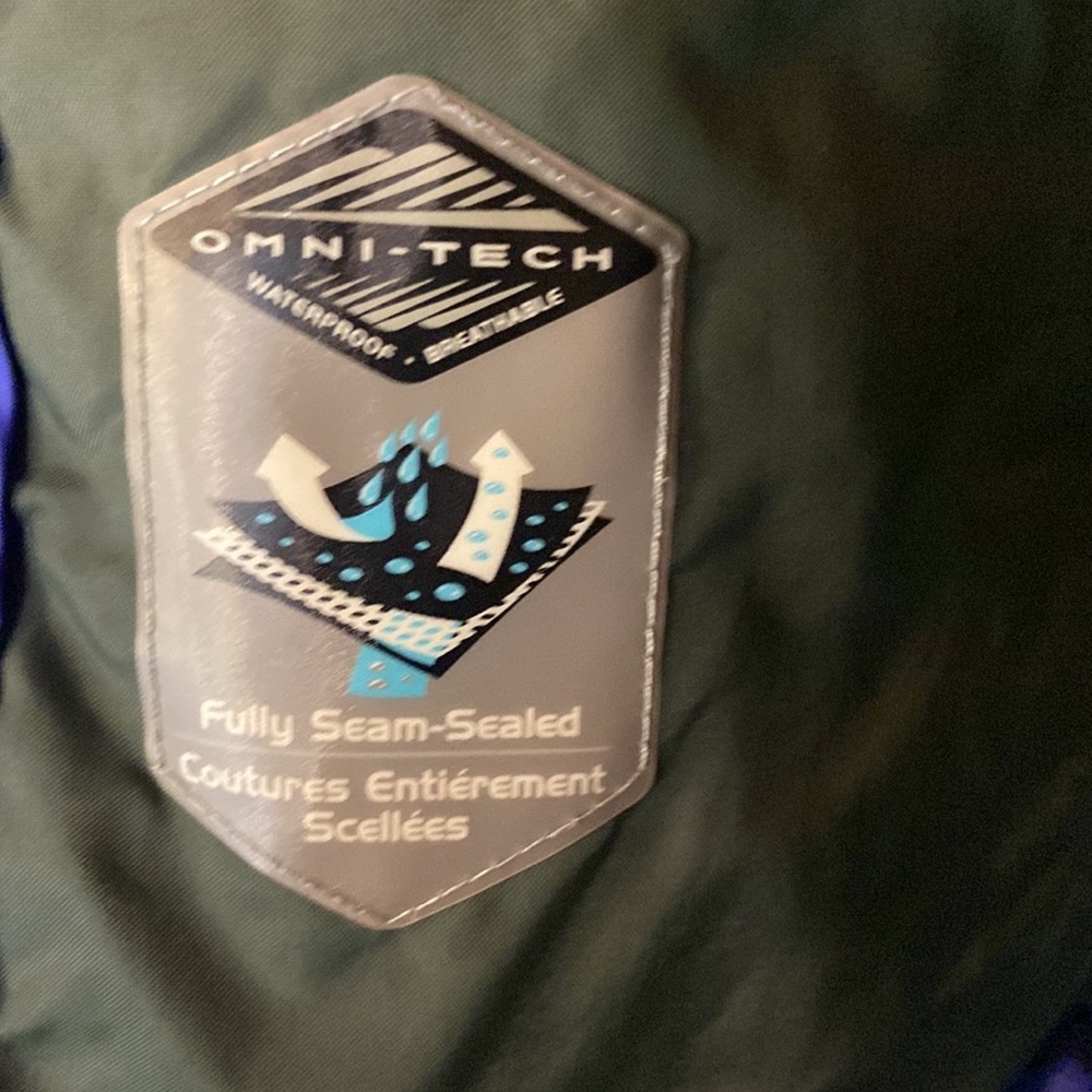 Columbia Omni Tech RainJacket Womens Sm Blue Waterproof Lightweight Hood Outdoor - Picture 6 of 17